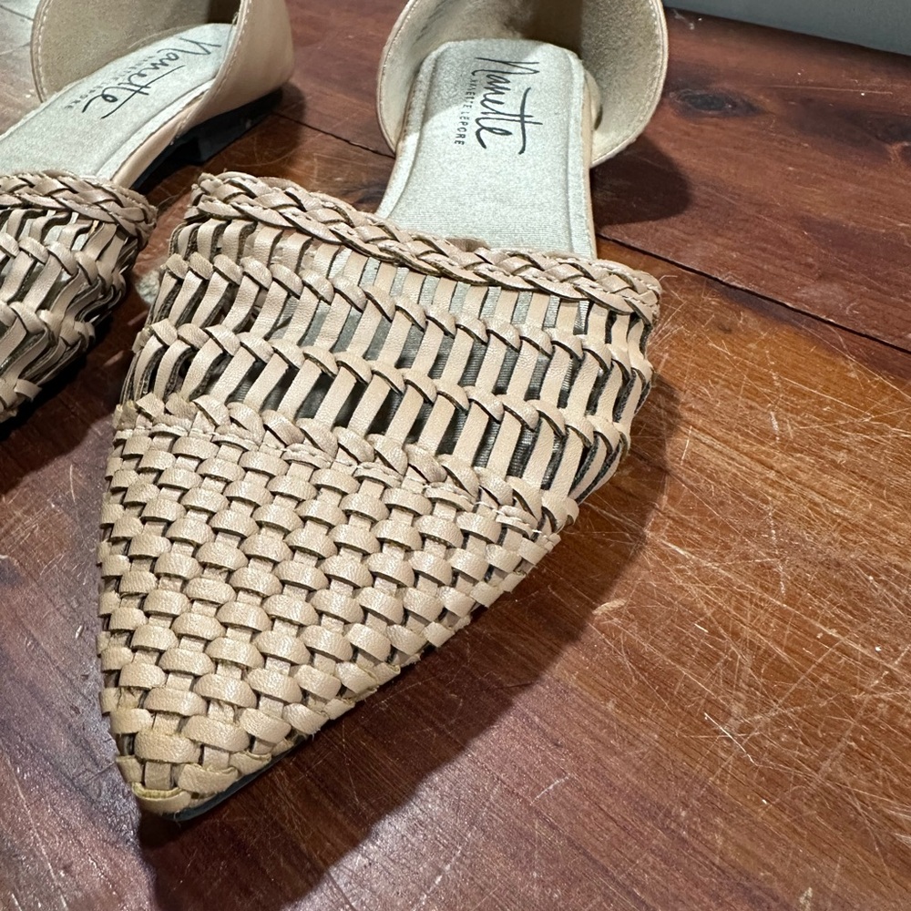 Women's Tan Woven Flats - Picture 6 of 12